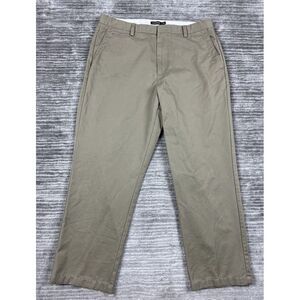 Dockers Pants Womens 36x30‎ Brown Flat Front Chino D4 Casual